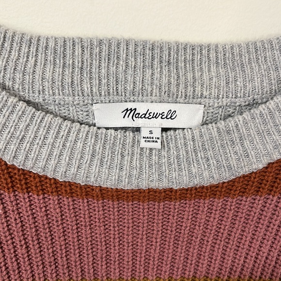 Madewell Multicolor Striped Knit Sweater With Pockets Size S - Picture 6 of 7